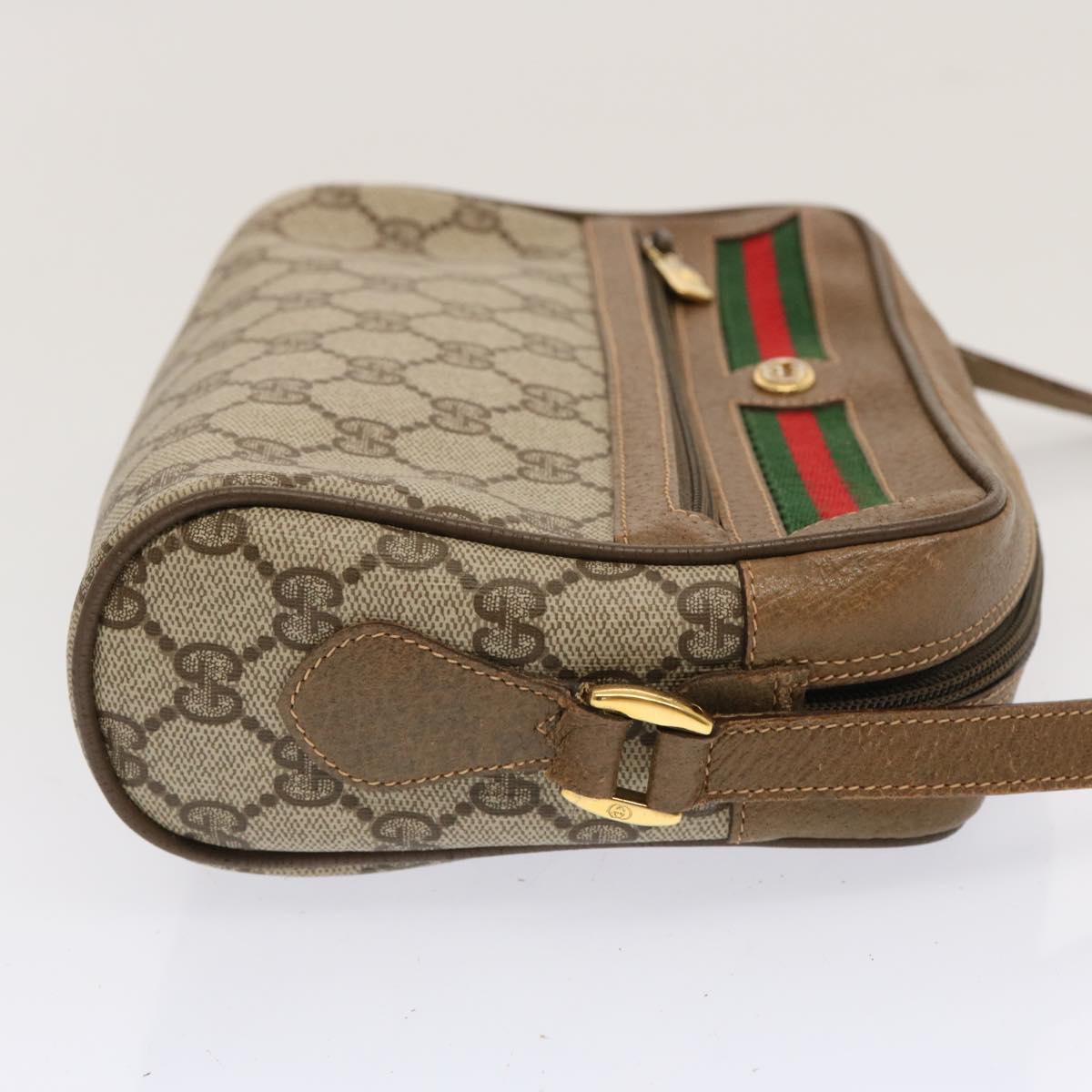 Luxury Gucci Trending 2025 GG Supreme Web Sherry Line Shoulder Bag Beige Green 56 02 087  ep3945