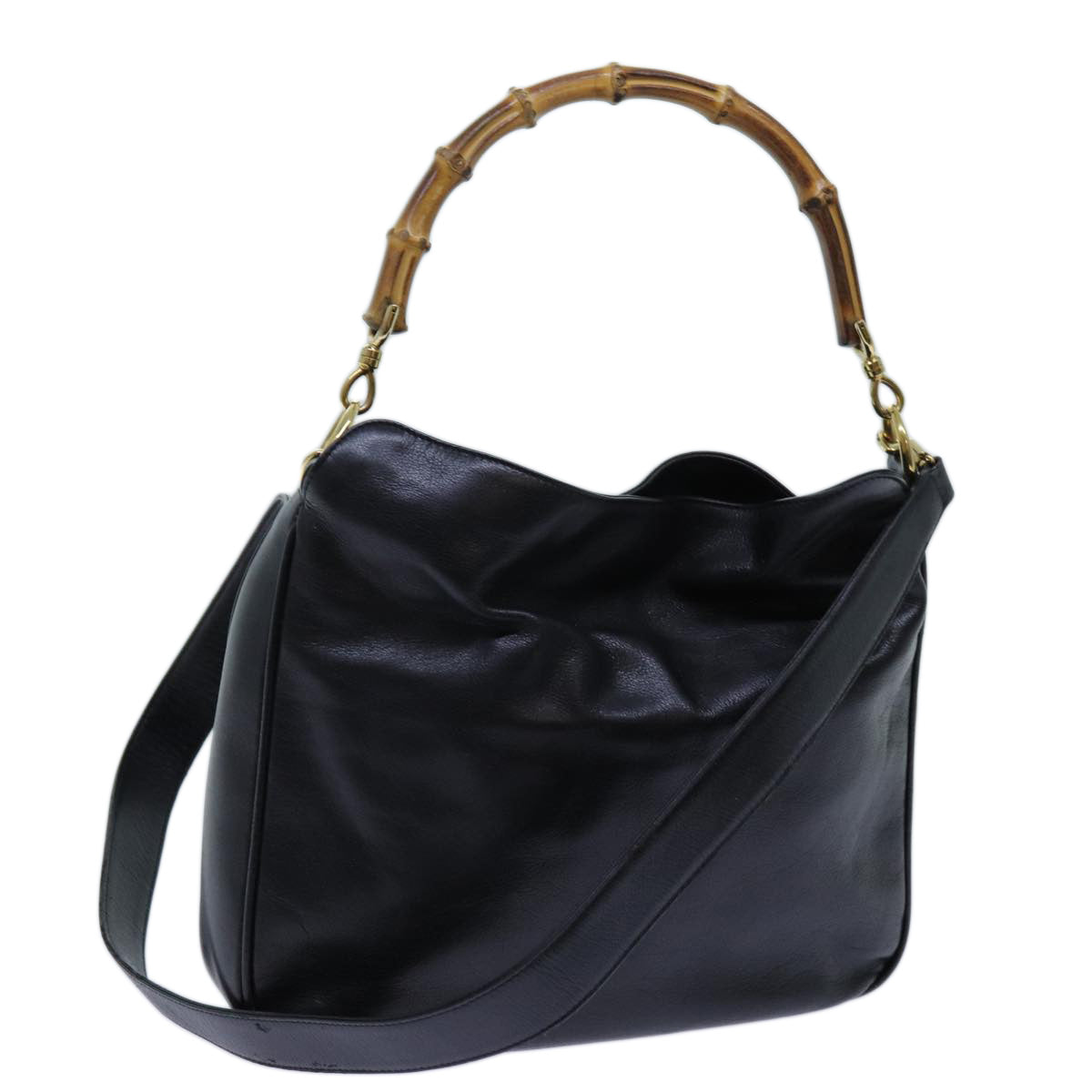 Luxury Gucci Trending 2025 Bamboo Hand Bag Leather 2way Black  ep3954