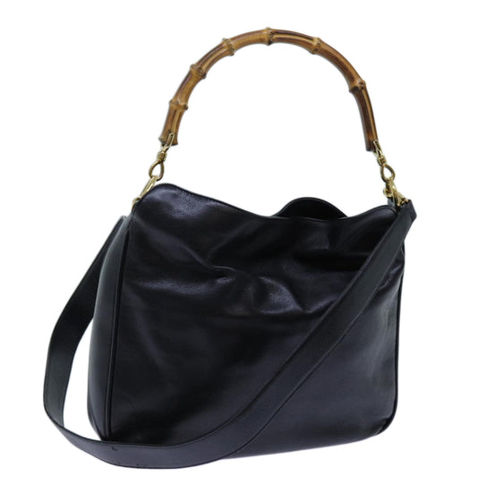 Luxury Gucci Trending 2025 Bamboo Hand Bag Leather 2way Black  ep3954