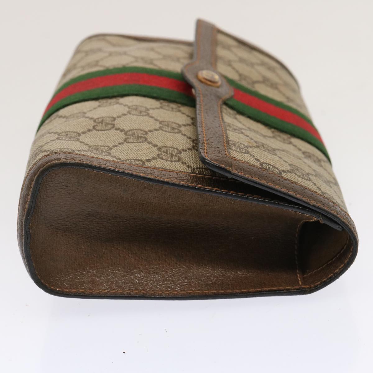 Luxury Gucci Trending 2025 GG Supreme Web Sherry Line Clutch Bag PVC Beige Red 89 01 006  ep3955