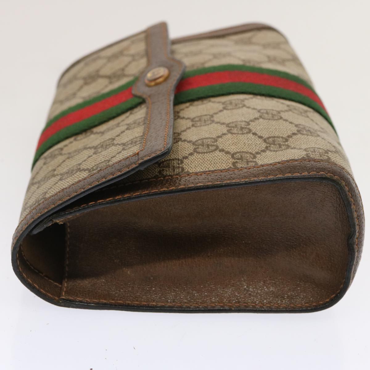 Luxury Gucci Trending 2025 GG Supreme Web Sherry Line Clutch Bag PVC Beige Red 89 01 006  ep3955