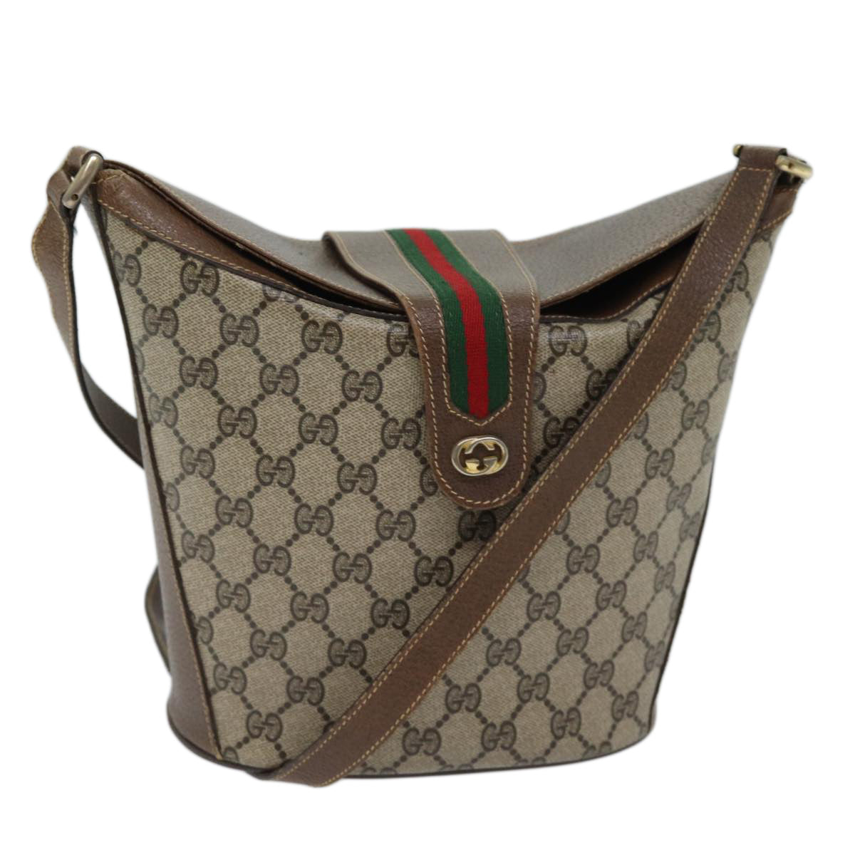 Luxury Gucci Trending 2025 GG Supreme Web Sherry Line Shoulder Bag Beige Red 89 02 081  ep3957
