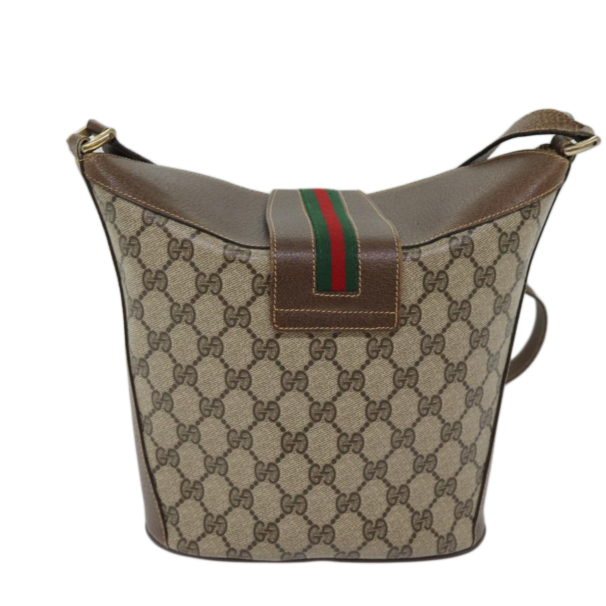 Luxury Gucci Trending 2025 GG Supreme Web Sherry Line Shoulder Bag Beige Red 89 02 081  ep3957