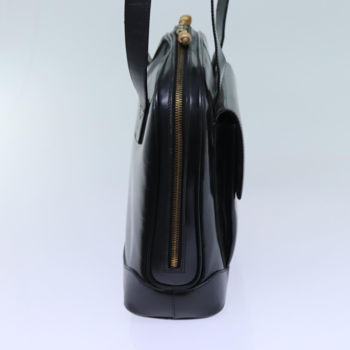 Luxury Gucci Trending 2025 Bamboo Shoulder Bag Patent leather Black  ep3966