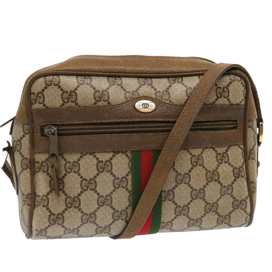 Luxury Gucci Trending 2025 GG Supreme Web Sherry Line Shoulder Bag Beige Green 56 02 004  ep3971