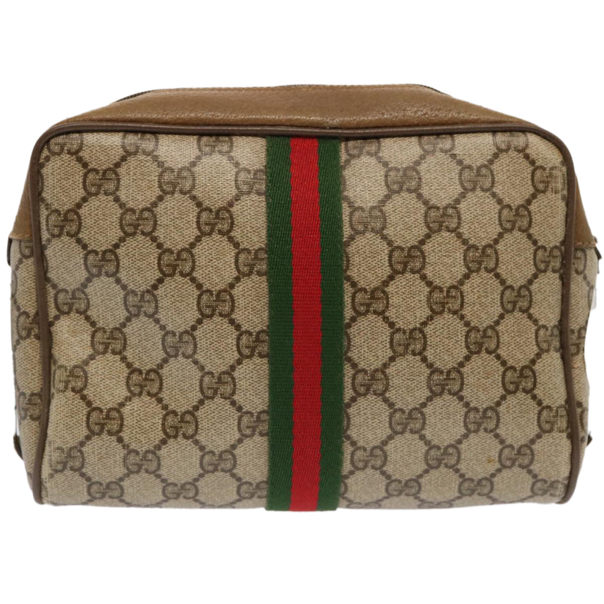 Luxury Gucci Trending 2025 GG Supreme Web Sherry Line Shoulder Bag Beige Green 56 02 004  ep3971
