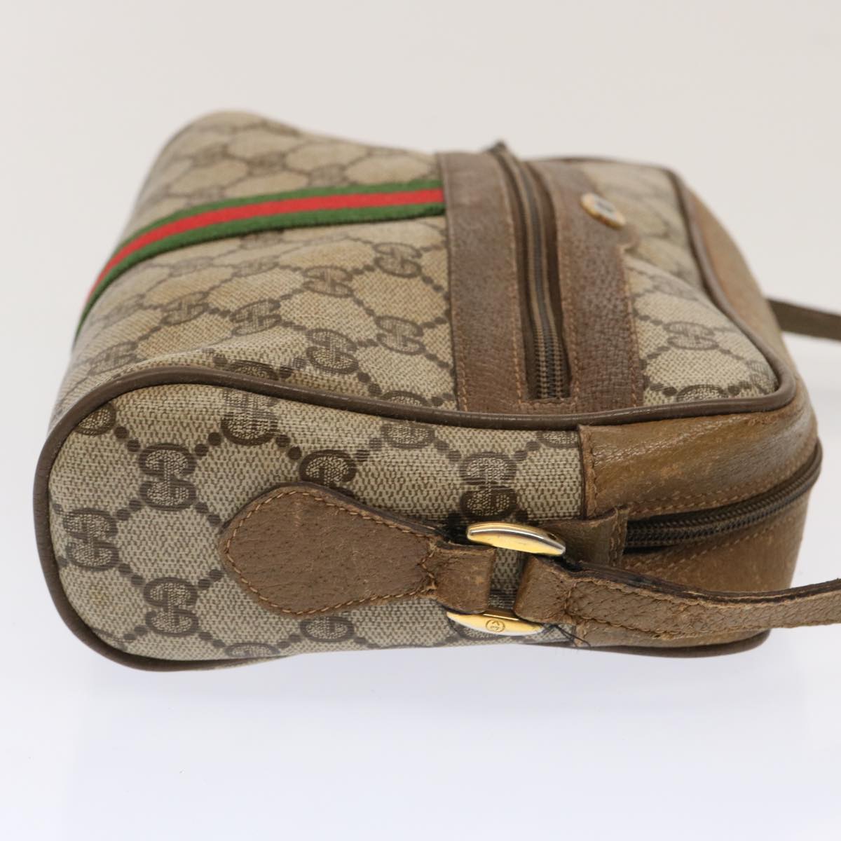 Luxury Gucci Trending 2025 GG Supreme Web Sherry Line Shoulder Bag Beige Green 56 02 004  ep3971