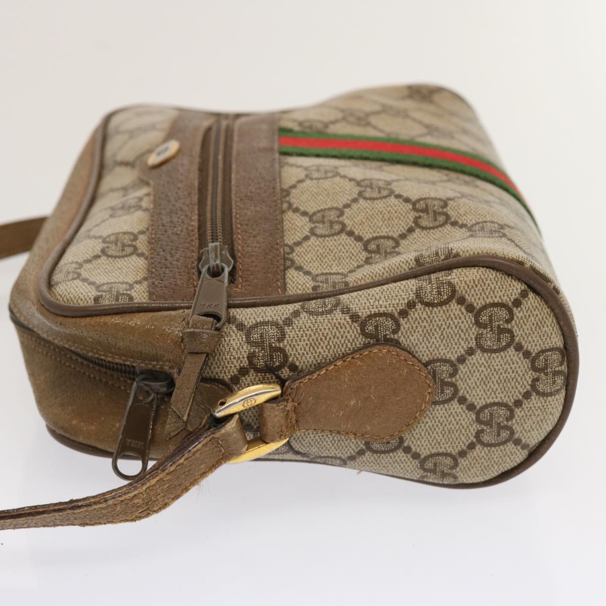 Luxury Gucci Trending 2025 GG Supreme Web Sherry Line Shoulder Bag Beige Green 56 02 004  ep3971