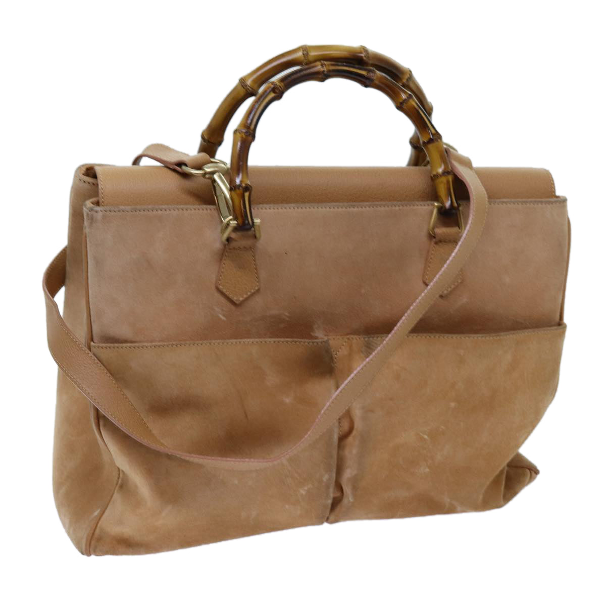 Luxury Gucci Trending 2025 Bamboo Hand Bag Suede 2way Beige  ep4005
