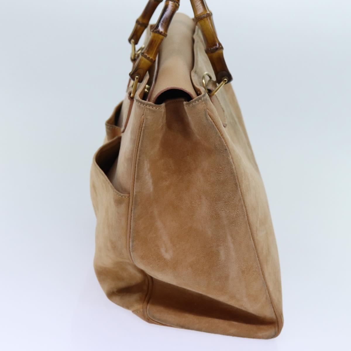Luxury Gucci Trending 2025 Bamboo Hand Bag Suede 2way Beige  ep4005
