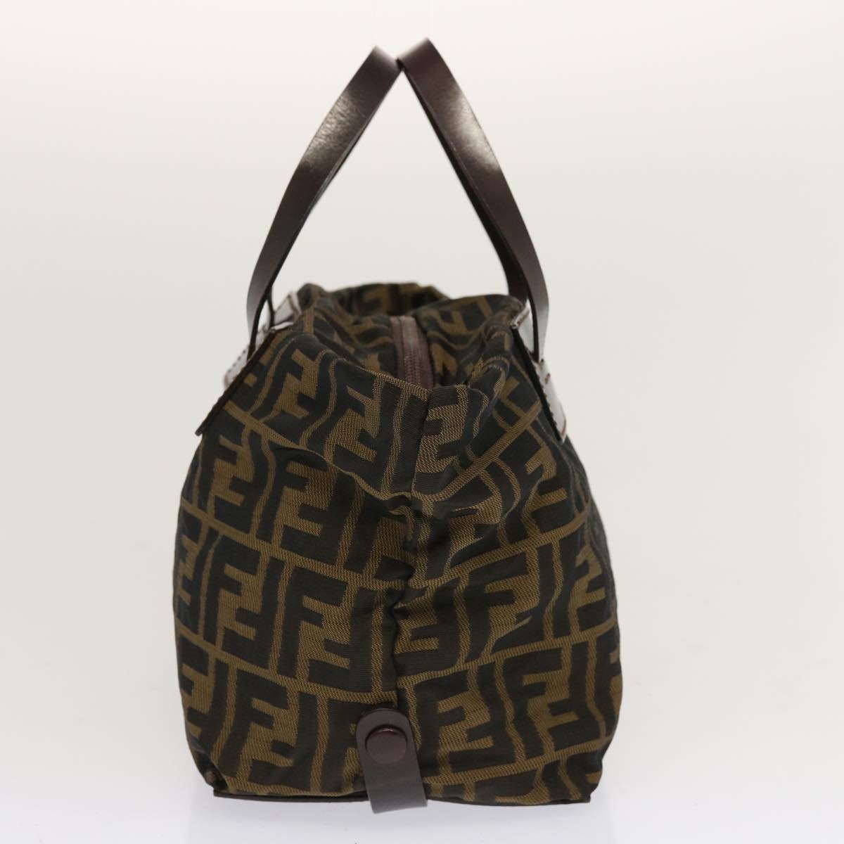 Luxury FendiZucca Canvas Hand Bag Brown Blackep4011