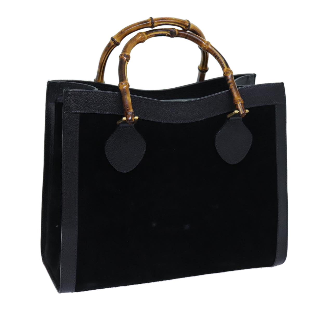 Luxury Gucci Trending 2025 Bamboo Hand Bag Suede Black  ep4025