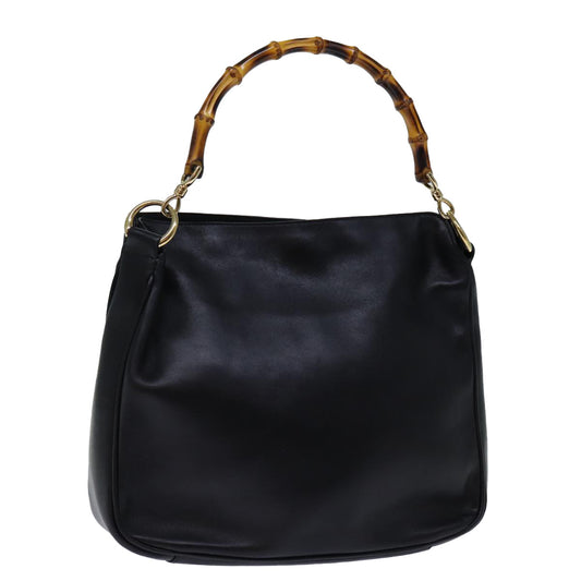 Luxury Gucci Trending 2025 Bamboo Hand Bag Leather Black 001 1638  ep4038
