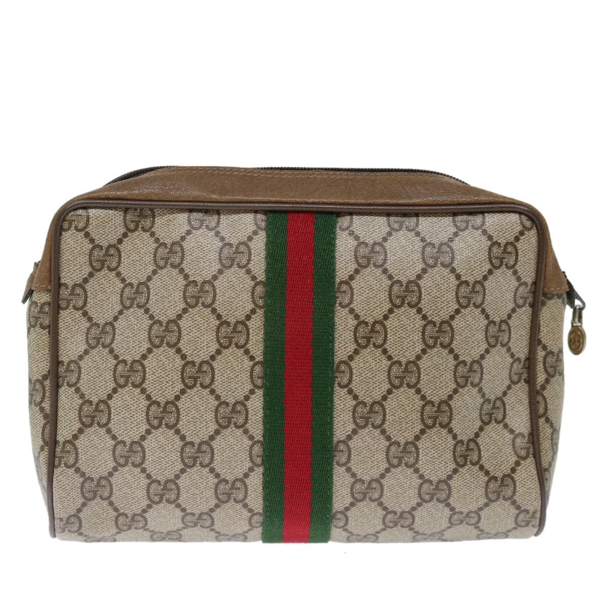 Luxury Gucci Trending 2025 GG Supreme Web Sherry Line Clutch Bag PVC Beige Red Green  ep4046