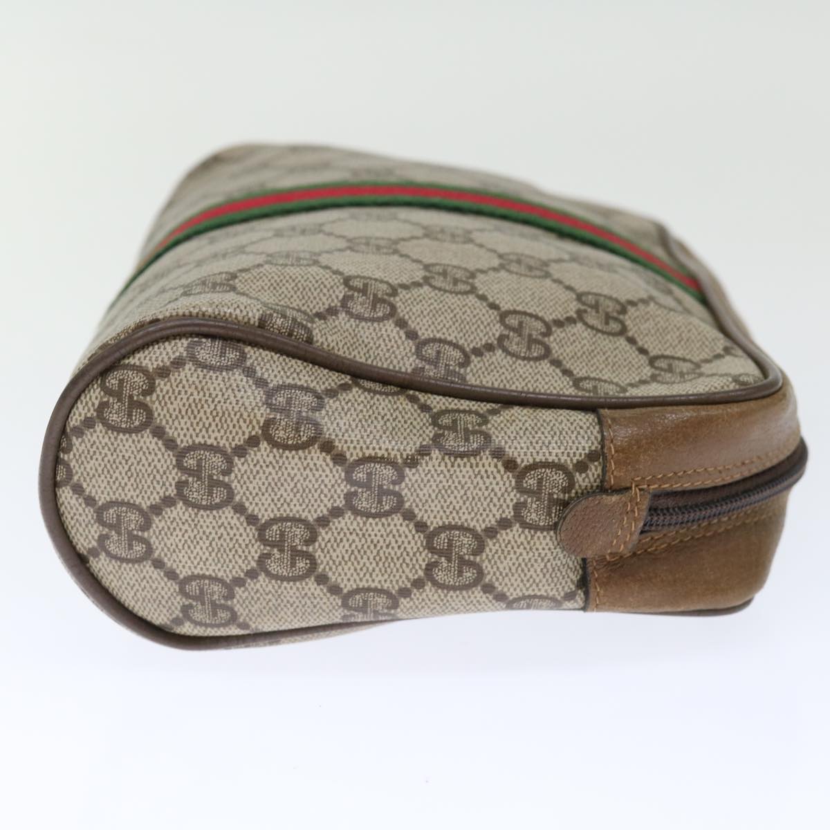 Luxury Gucci Trending 2025 GG Supreme Web Sherry Line Clutch Bag PVC Beige Red Green  ep4046