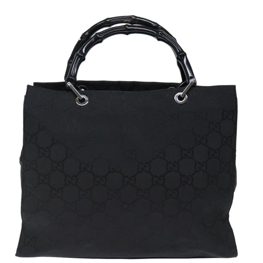 Luxury Gucci Trending 2025 Bamboo GG Canvas Hand Bag Nylon Black 002 1010 3754  ep4051