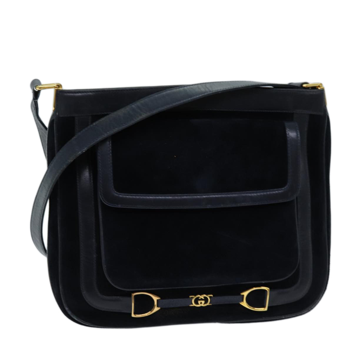 Luxury Gucci Trending 2025 Shoulder Bag Suede Navy  ep4087