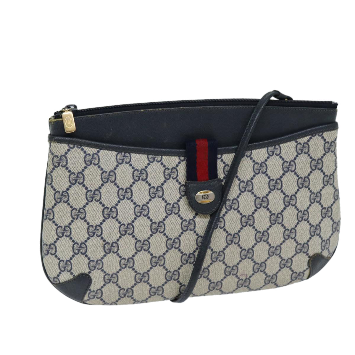 Luxury Gucci Trending 2025 GG Plus Supreme Sherry Line Shoulder Bag Navy Red 904 02 026  ep4106