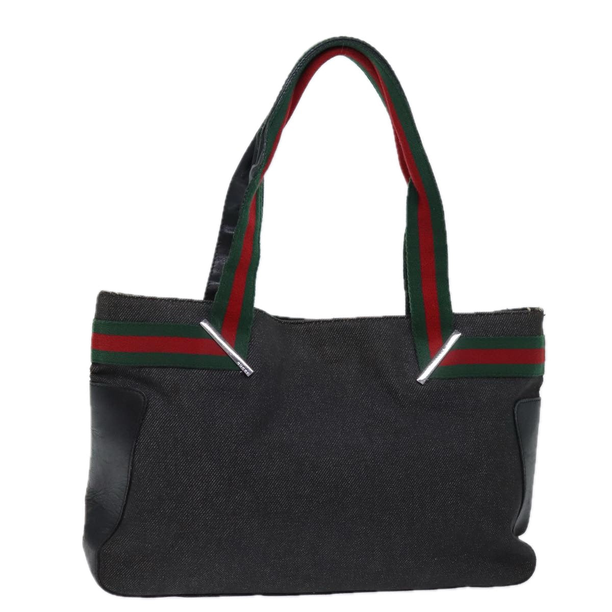 Luxury Gucci Trending 2025 Web Sherry Line Tote Bag Denim Black Red Green 73983  ep4159