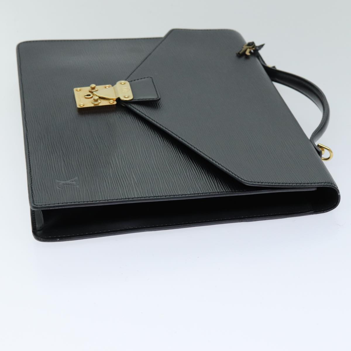 LOUIS VUITTON Epi Porte Documents Bandouliere Briefcase Black M54467 ep4210