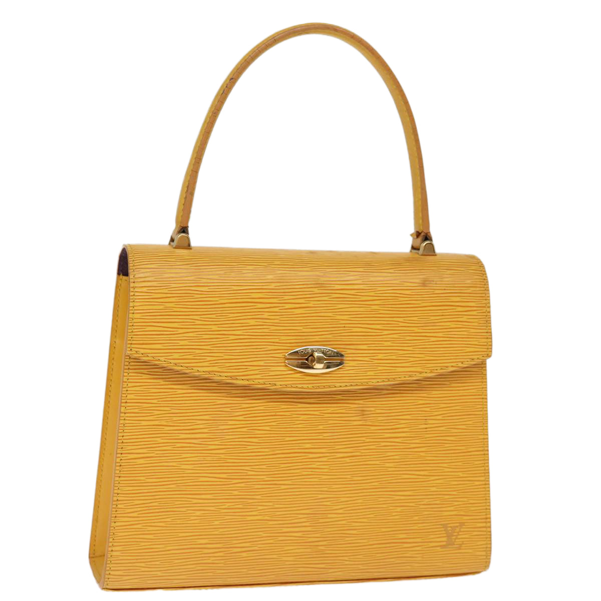 LOUIS VUITTON Epi Malesherbes Hand Bag Tassili Yellow M52379 LV ep4320
