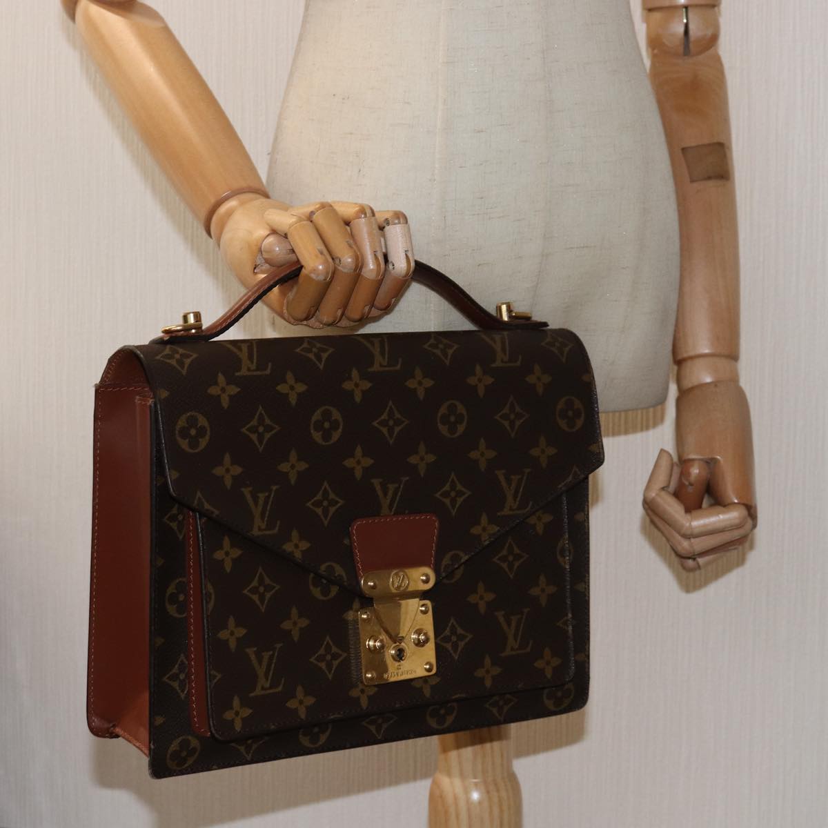 LOUIS VUITTON Monogram Monceau 2Way Hand Bag M51185 LV ep4326