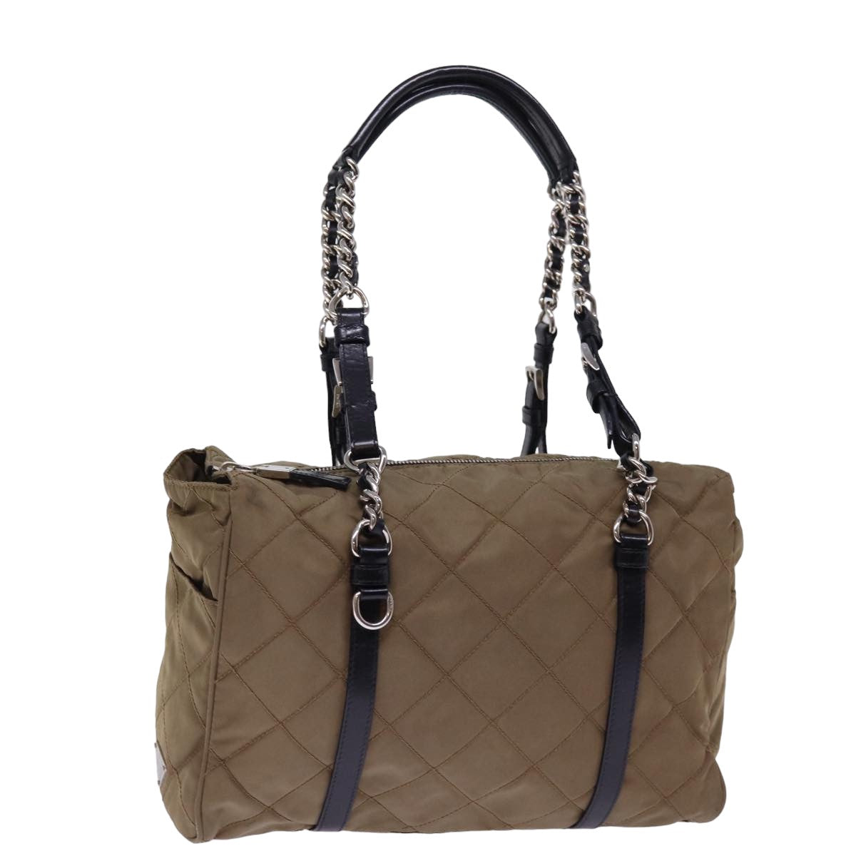 Luxury PradaChain Shoulder Bag Nylon Brown ep4518