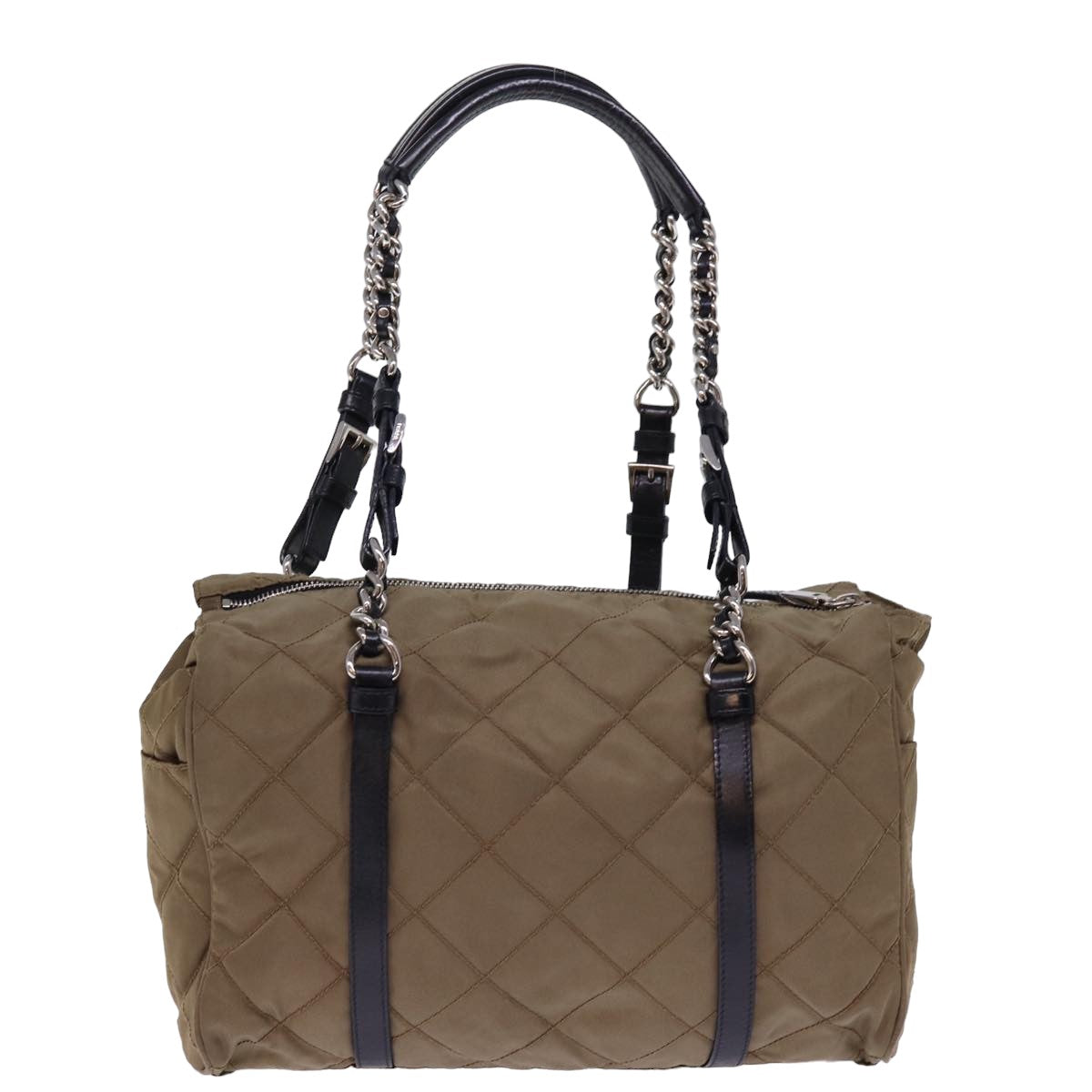 Luxury PradaChain Shoulder Bag Nylon Brown ep4518