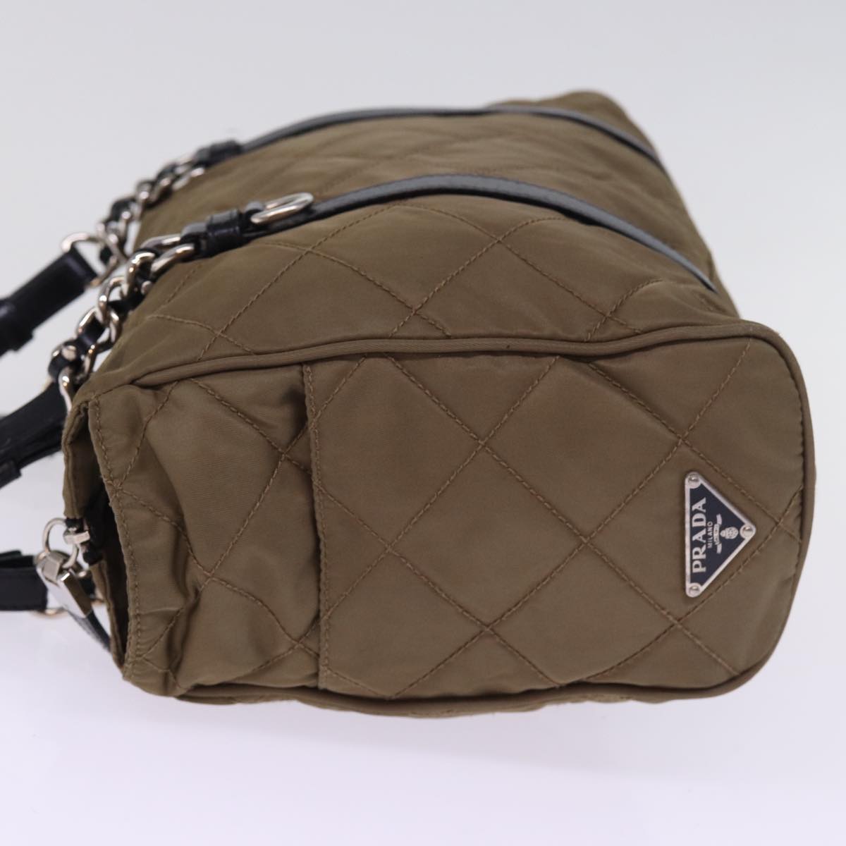Luxury PradaChain Shoulder Bag Nylon Brown ep4518