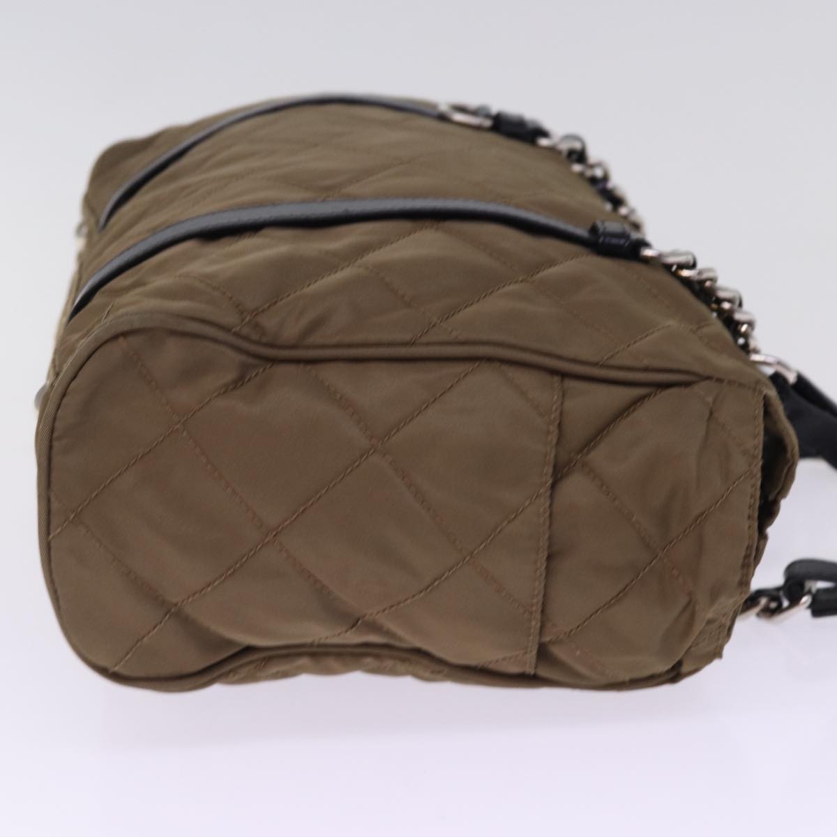 Luxury PradaChain Shoulder Bag Nylon Brown ep4518