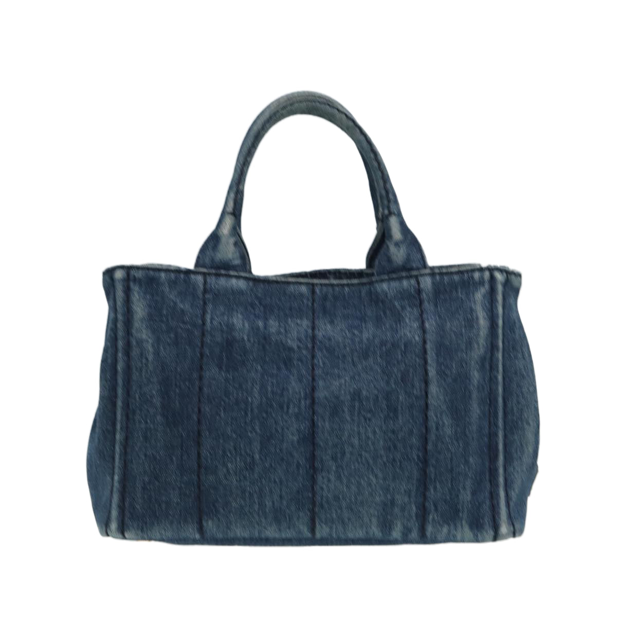 Luxury Prada Canapa PM Hand Bag Denim 2way Blue  ep4895