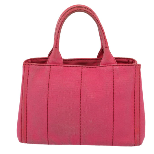 Luxury Prada Canapa PM Hand Bag Canvas 2way Pink  ep4923