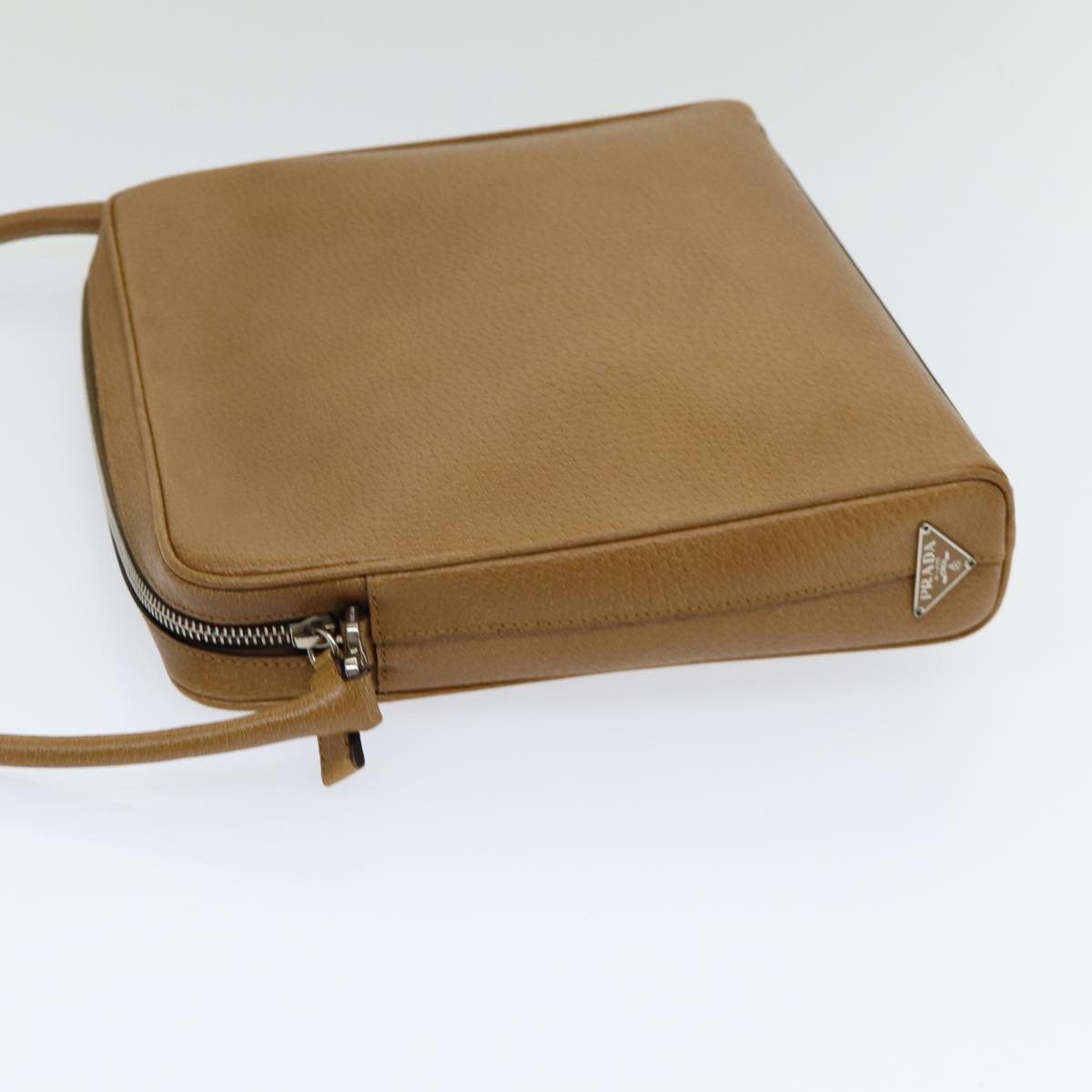 Luxury Prada Shoulder Bag Leather Brown Silver  ep5110
