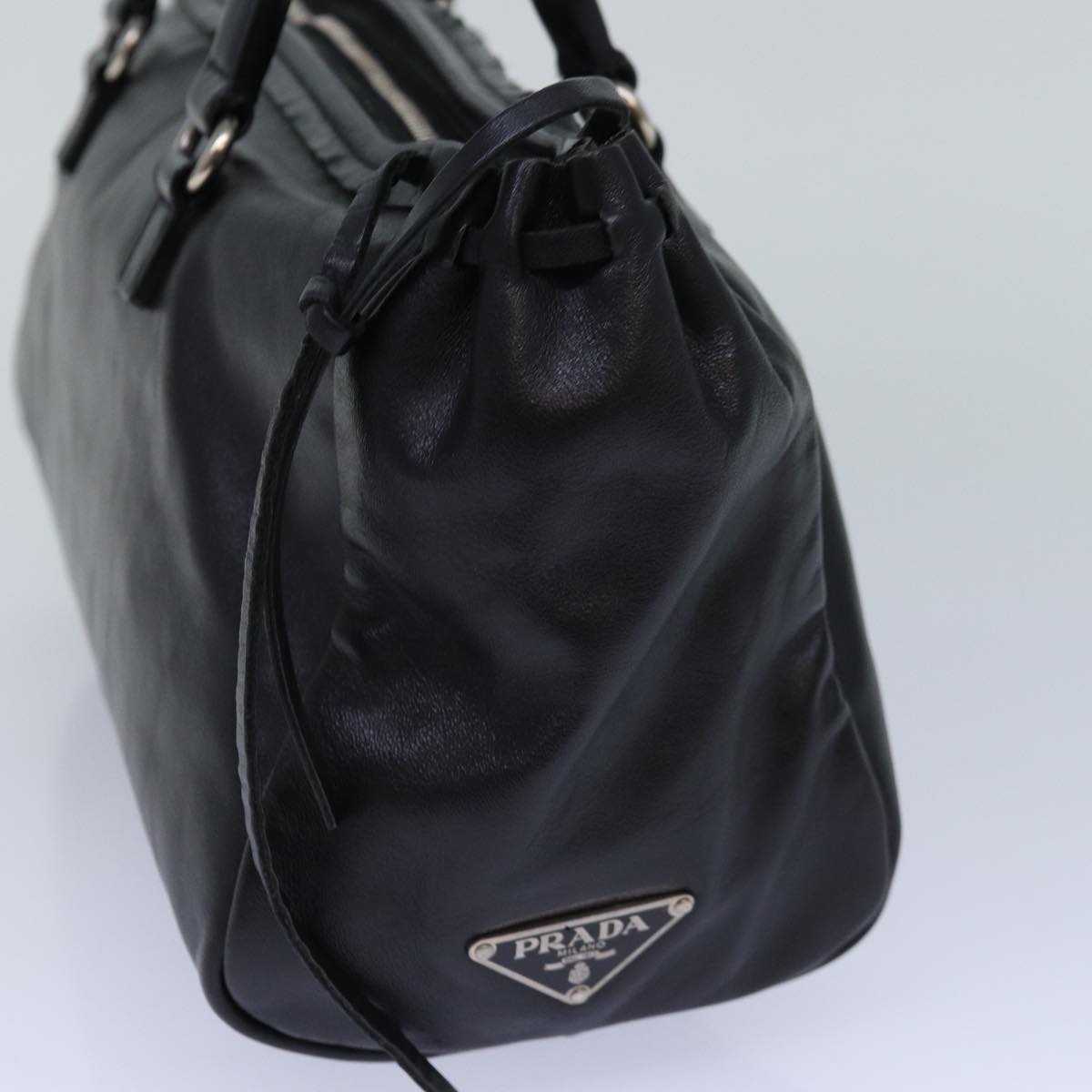 Luxury Prada Hand Bag Leather Black Silver  ep5185