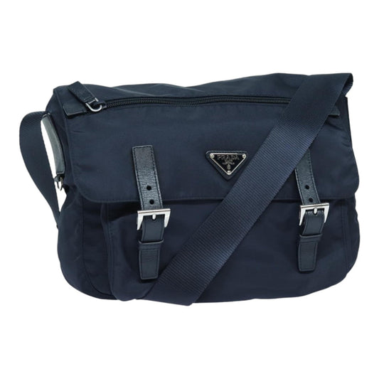 Luxury Prada Shoulder Bag Nylon Navy Silver  ep5207