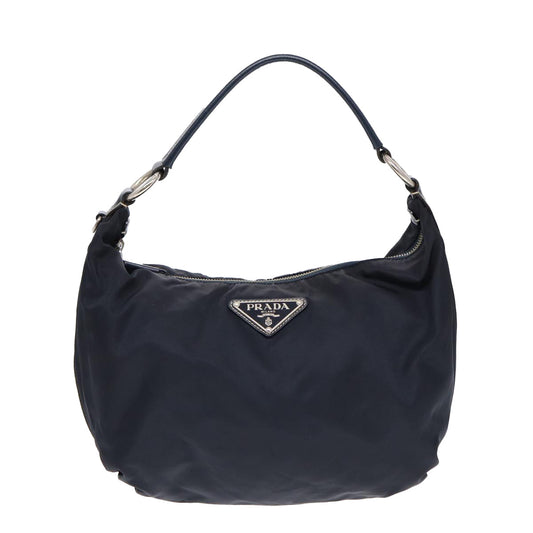 Luxury Prada Shoulder Bag Nylon Navy Silver  ep5213