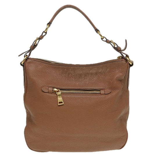 Luxury Prada Shoulder Bag Leather Gold Brown  ep5379