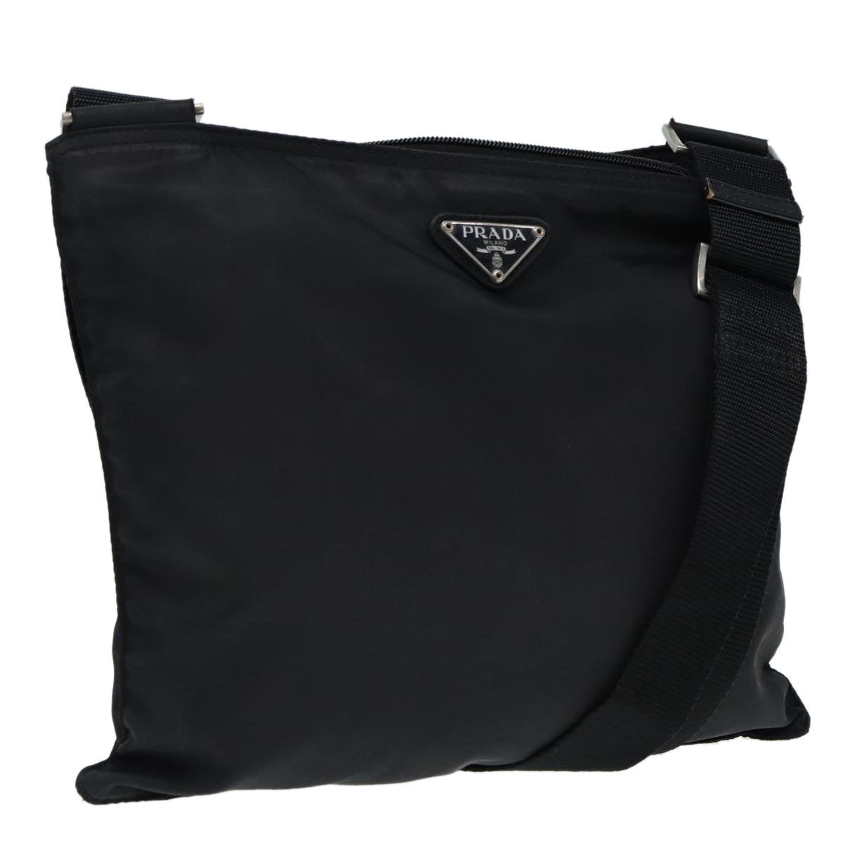 Luxury Prada Shoulder Bag Nylon Black Silver  ep5415
