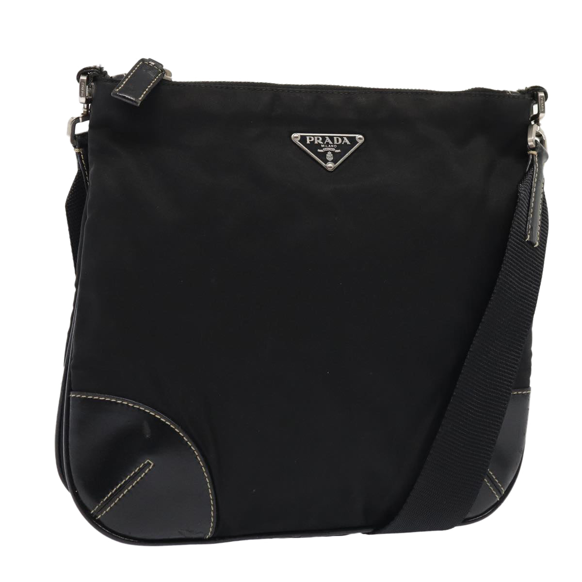 Luxury Prada Shoulder Bag Nylon Black Silver  ep5420