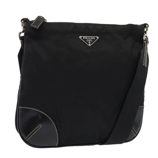 Luxury Prada Shoulder Bag Nylon Black Silver  ep5420