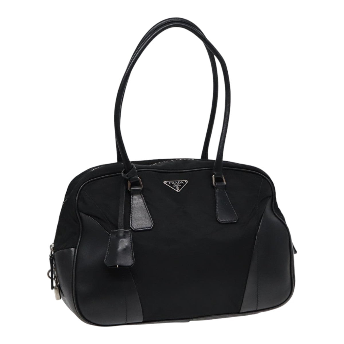 Luxury Prada Shoulder Bag Nylon Black Silver  ep5432