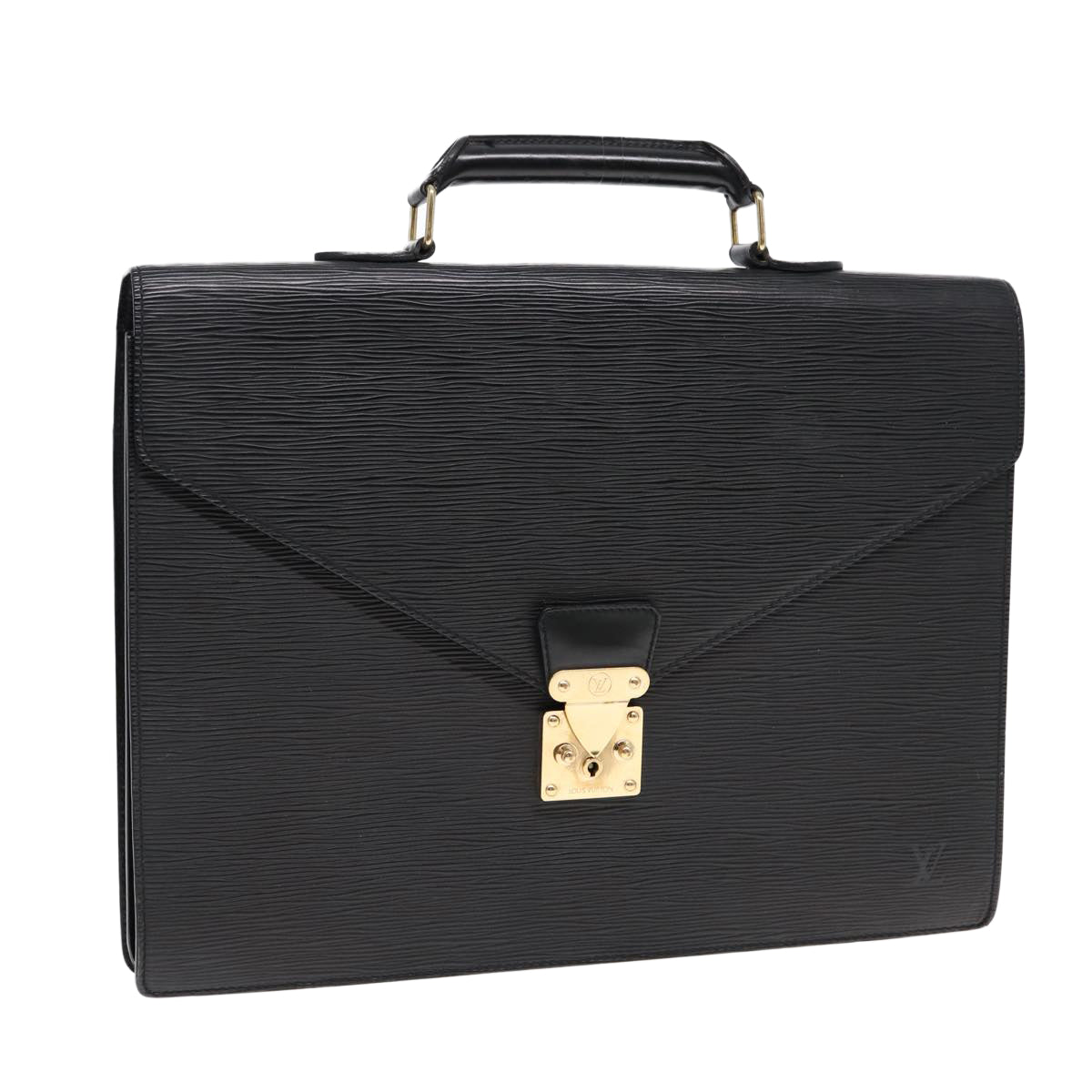 LOUIS VUITTON Epi Serviette Ambassador Business Bag Black M54412 LV ep5632