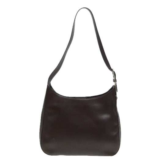 Luxury Prada Shoulder Bag Leather Brown Silver  ep5760
