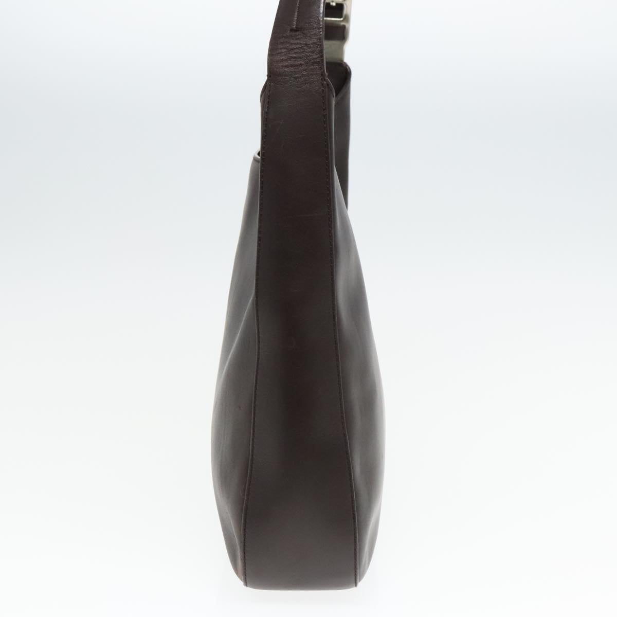 Luxury Prada Shoulder Bag Leather Brown Silver  ep5760
