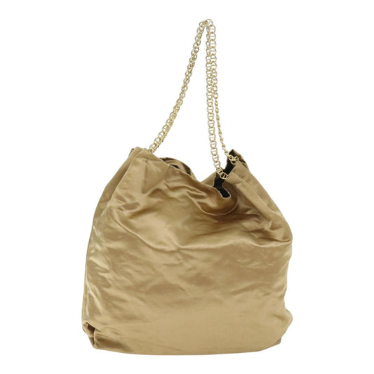 Luxury Prada Chain Tote Bag Satin Gold  ep5795