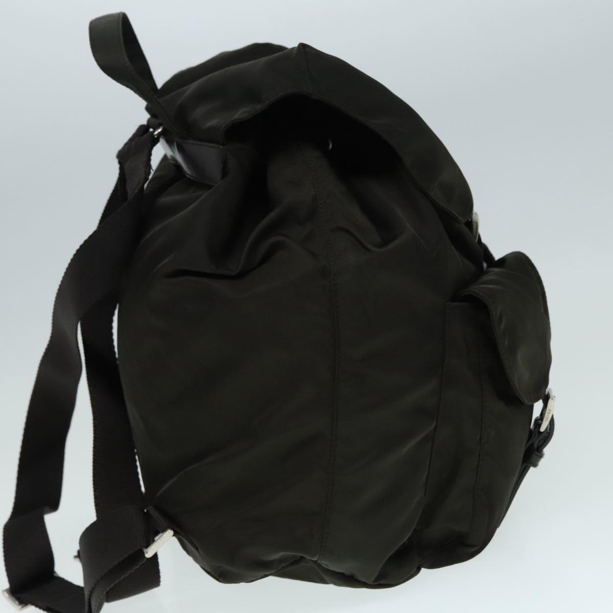 Luxury Prada Backpack Nylon Khaki Silver  ep5805