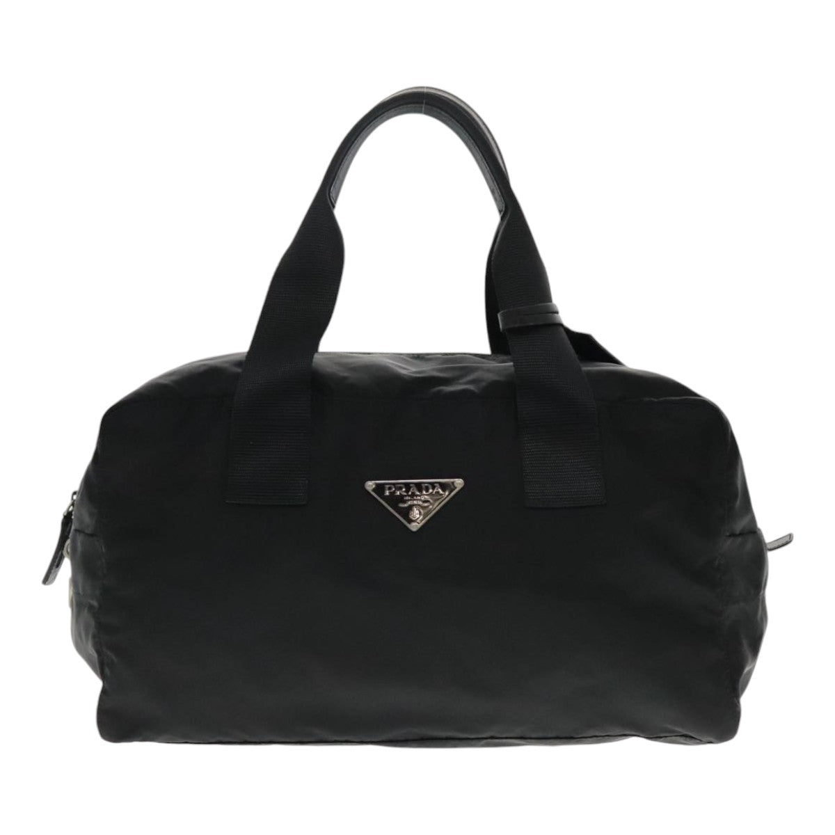 Luxury Prada Boston Bag Nylon Black Silver  ep5957