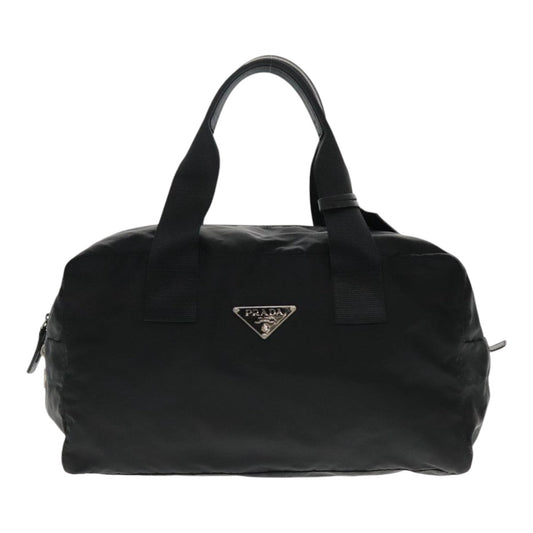 Luxury Prada Boston Bag Nylon Black Silver  ep5957