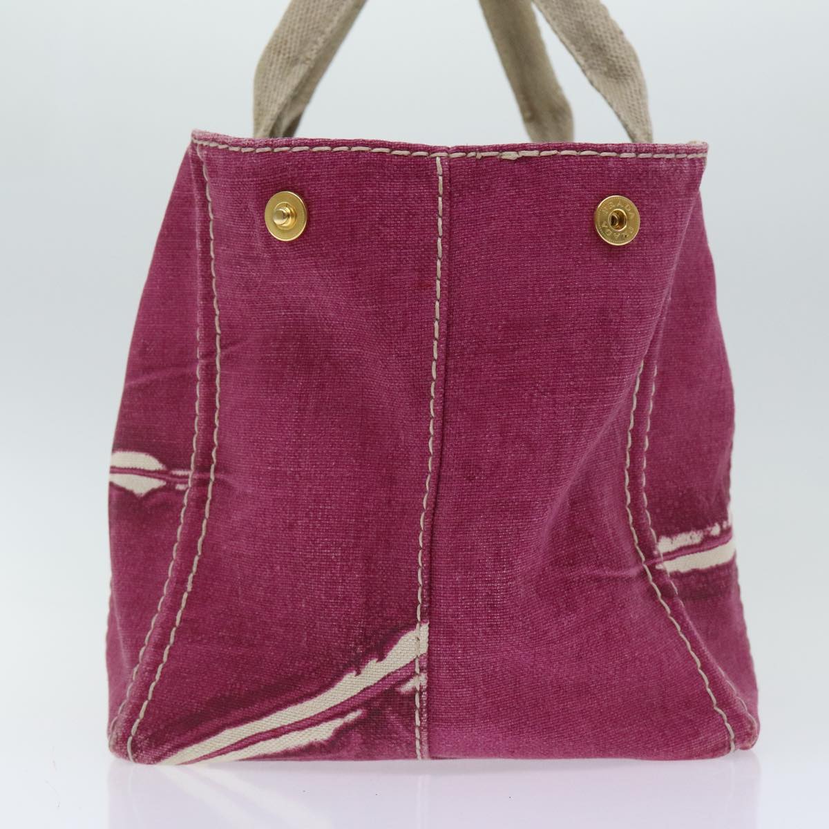 Luxury Prada Canapa MM Hand Bag Canvas Pink Gold  ep6020