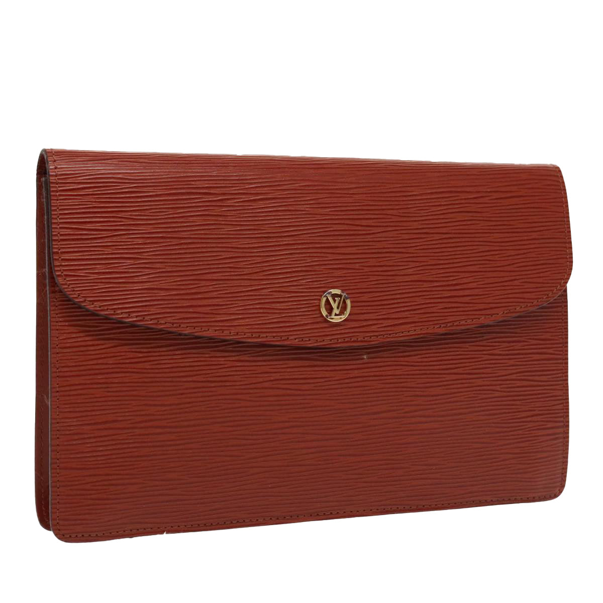 LOUIS VUITTON Epi Montaigne 27 Clutch Bag Brown LV ep6202